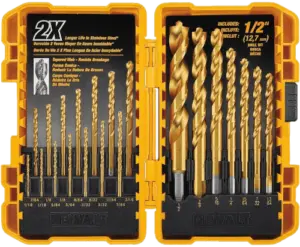 DEWALT DW1361 Titanium Pilot Point Drill Bit Set 21 Piece
