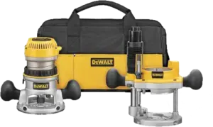 DEWALT DW618PKB Fixed Base And Plunge Router Combo Kit