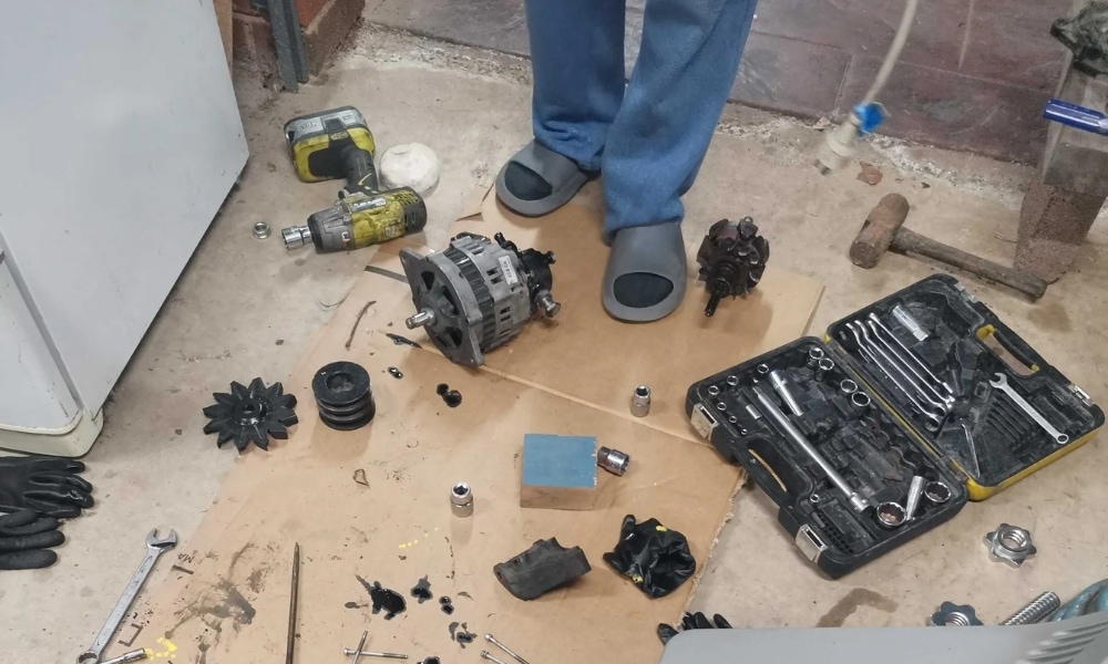 Working on car with cordless impact wrench My own impact wrench and a socket set