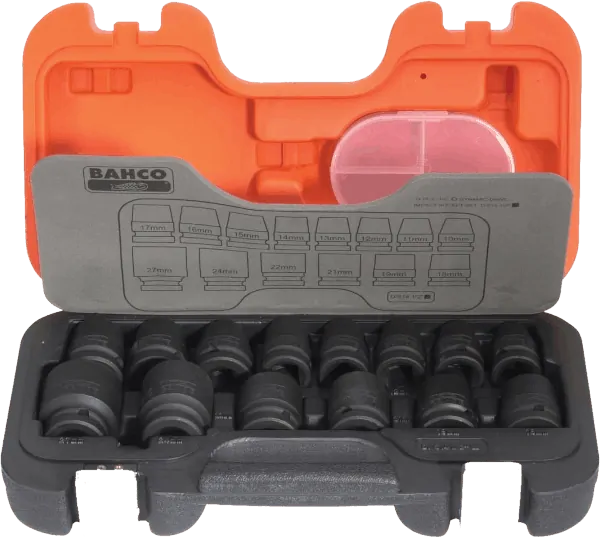 Bahco DD S14 14 pcs 1 2 in metric impact socket set Bahco DD S14 14 pcs 1 2 in metric impact socket set