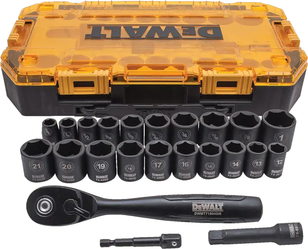 DeWalt DWMT74738 23 pcs 3 8 in SAE metric impact socket sets DeWalt DWMT74738 23 pcs 3 8 in SAE metric impact socket sets
