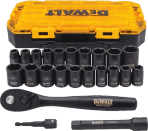 DeWalt DWMT74739 23 pcs 1 2 in SAE metric impact socket sets DeWalt DWMT74739 23 pcs 1 2 in SAE metric impact socket sets