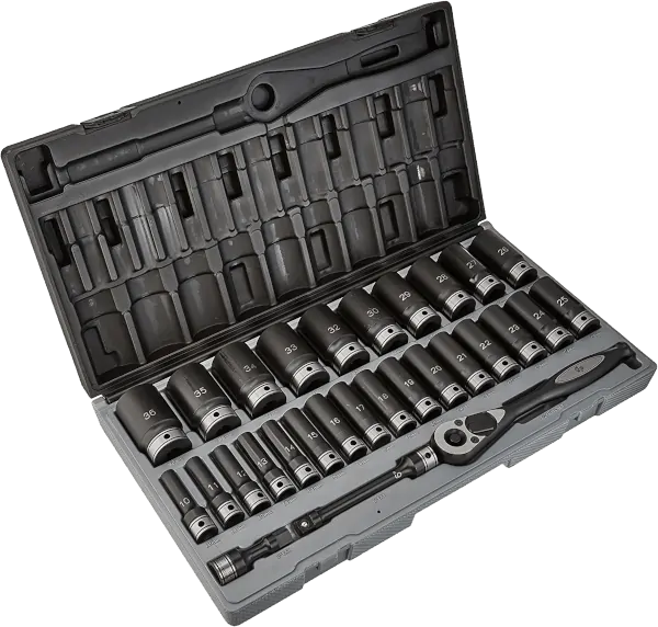 Grey Pneumatic 82629MD 27 pcs 1 2 in metric impact socket sets with hand ratchet Grey Pneumatic 82629MD 27 pcs 1 2 in metric impact socket sets with hand ratchet