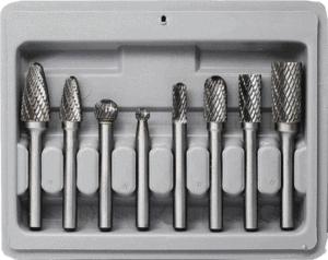 Jestuous 8 pcs 1 4 inch shank double cut tungsten carbide burr bits