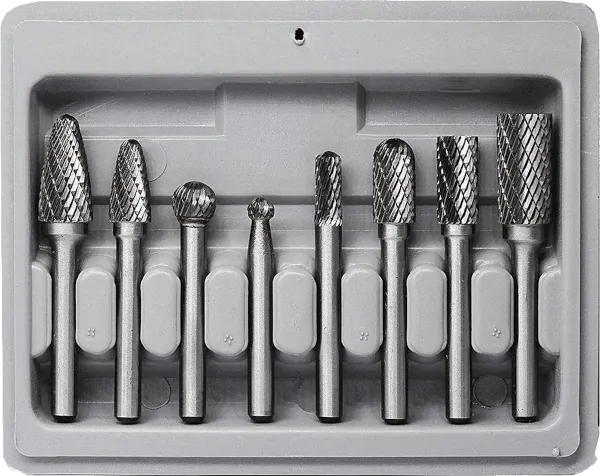 Jestuous 8 pcs 1 4 inch shank double cut tungsten carbide burr bits