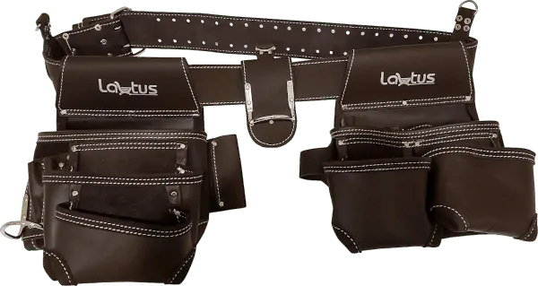 Lautus 15 pockets 30 to 56 inches belt top grain leather tool belt Lautus 15 pockets 30 to 56 inches belt top grain leather tool belt