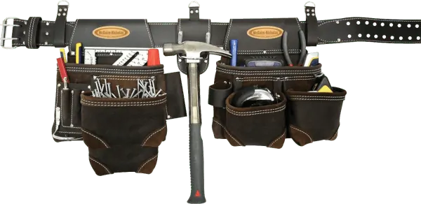 McGuire 5 pockets up to 50 inches belt oil tanned leather tool belt McGuire 5 pockets up to 50 inches belt oil tanned leather tool belt