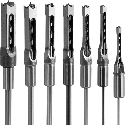Powermatic 1791096 4pcs HCS Mortising square drill bits Best square hole mortising drill bits | For drilling fast square holes