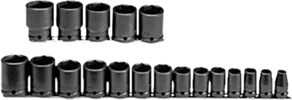 Stanley Proto 19 pcs 1 2 in SAE impact socket set Stanley Proto 19 pcs 1 2 in SAE impact socket set