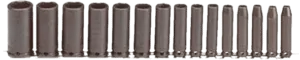 Stanley Proto J72116 15 pcs 3 8 in SAE impact socket set Stanley Proto J72116 15 pcs 3 8 in SAE impact socket set