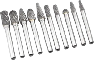 Yufutol 10 pcs 1 4 inch shank double cut solid carbide burr bits