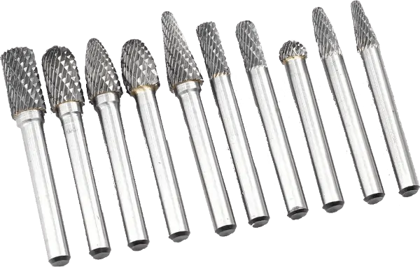 Yufutol 10 pcs 1 4 inch shank double cut solid carbide burr bits