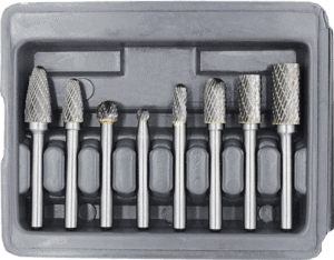 Yufutol 8 pcs 1 4 inch shank double cut solid carbide burr bits