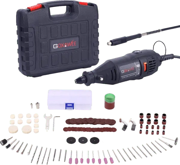 Goxawee G4007 140 pcs 8 000 to 30 000 rpm 1 1 amp rotary tool kit
