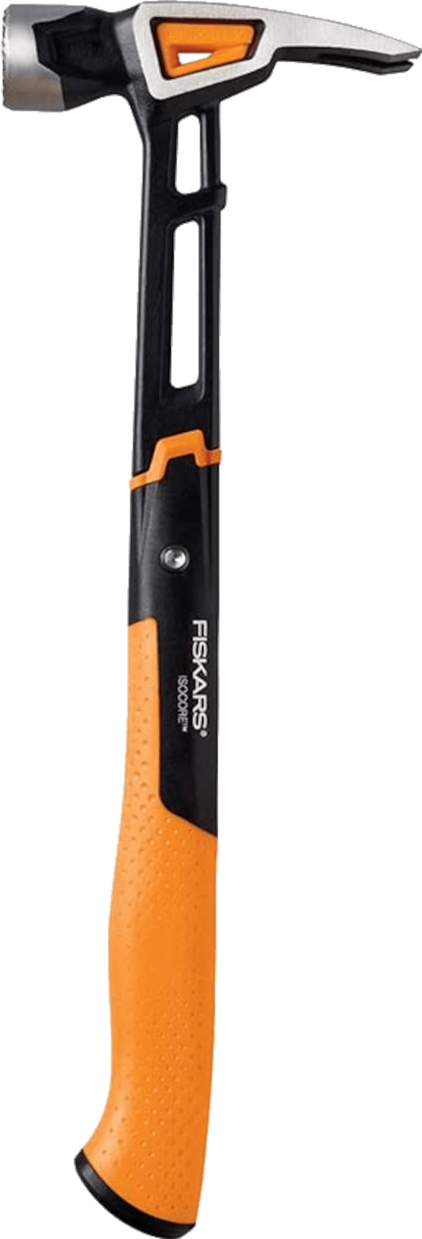 Fiskars IsoCore 750241 1001 22oz 16 inch handle milled face forged steel hammer