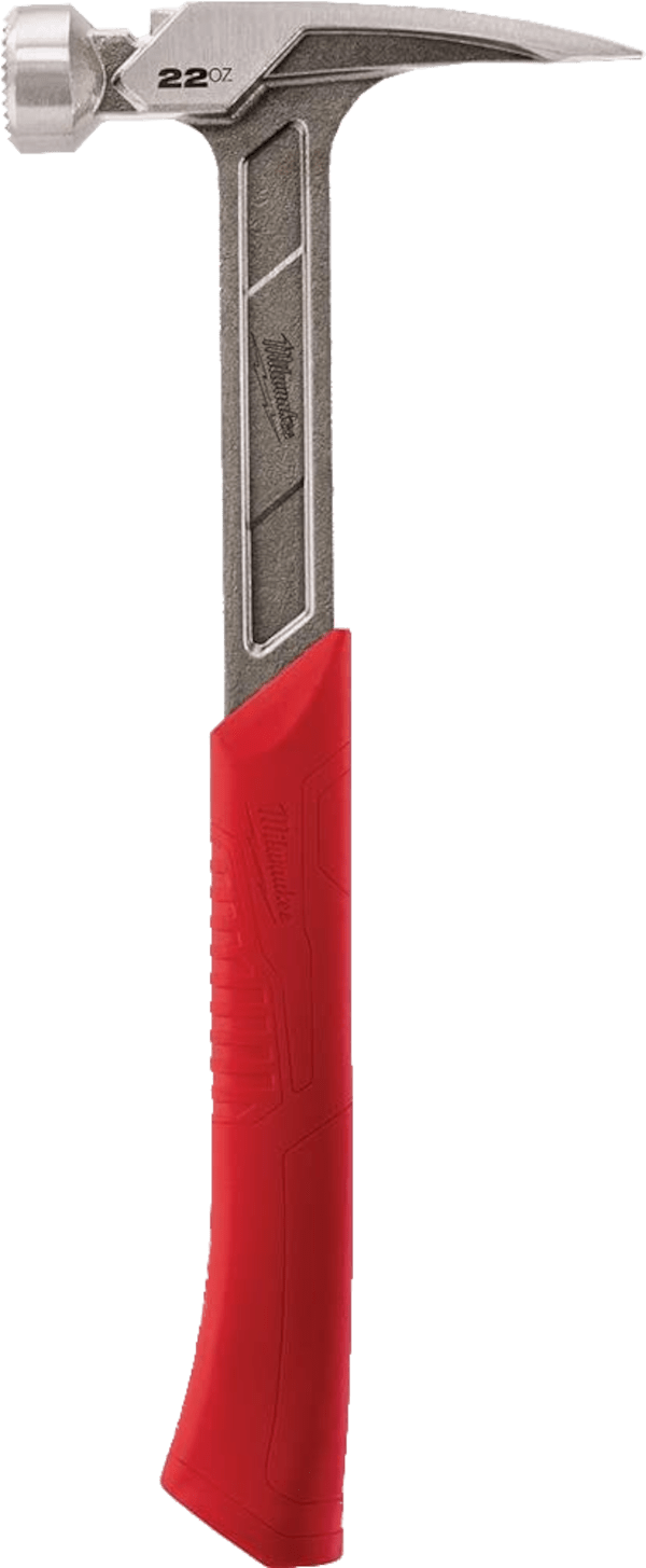 Milwaukee 48 22 9022 22oz 15 inch handle milled face steel hammer