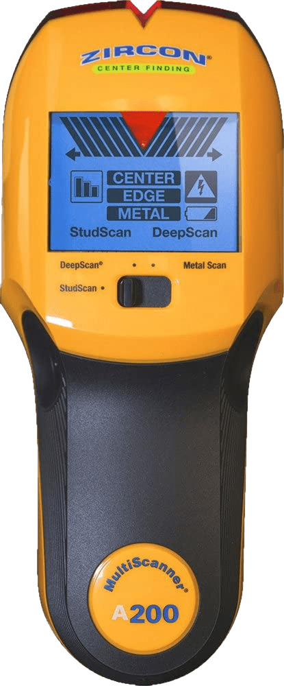 Zircon MulitScanner A200 3 inch max 3 modes multi wall scanner stud finder
