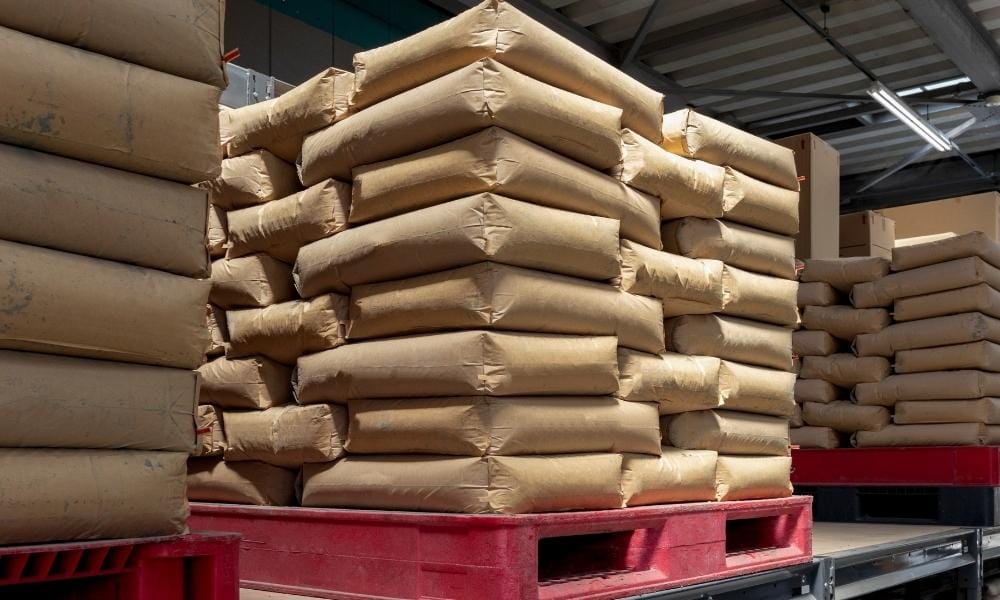 How many bags of concrete can fit on a pallet?