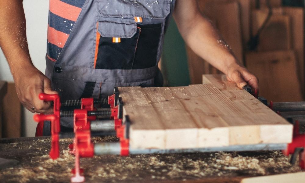 Clamping wood together top join biscuits