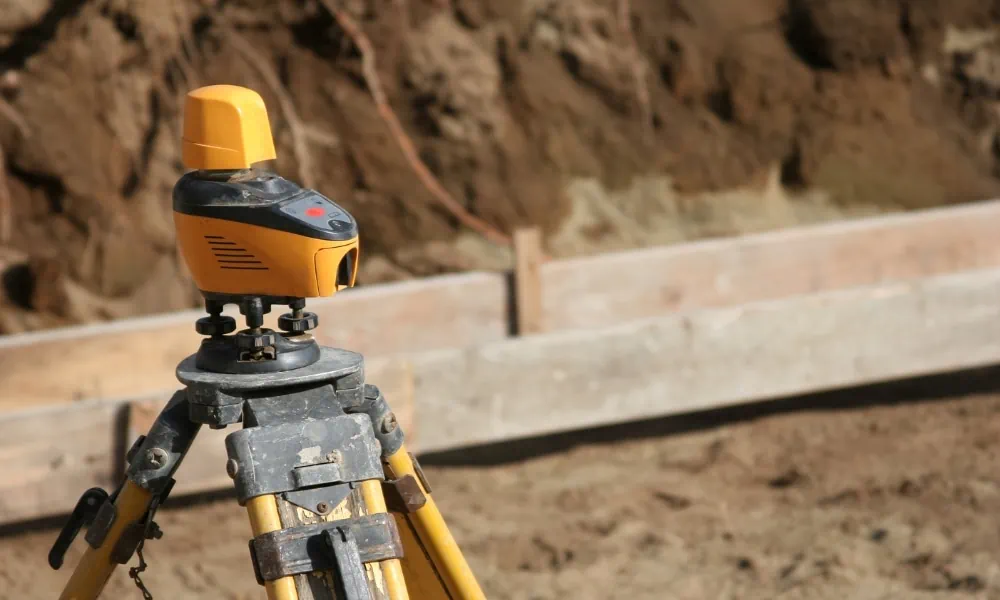 Laser level onsite