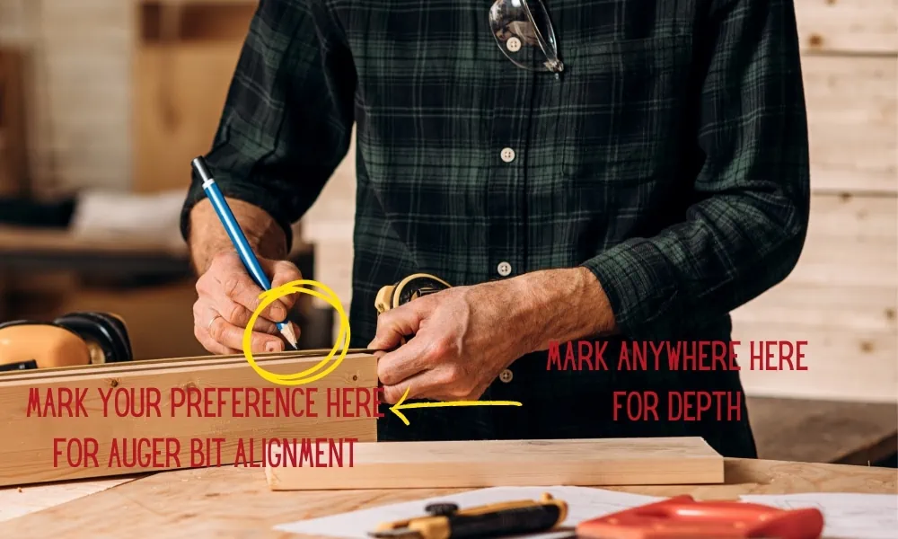 Marking a wood piece for mortising