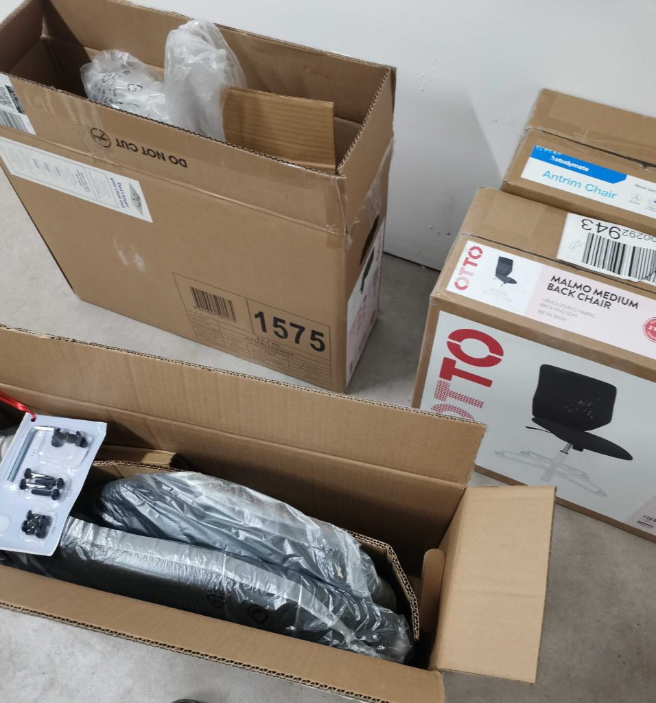 Unboxing drafting chair