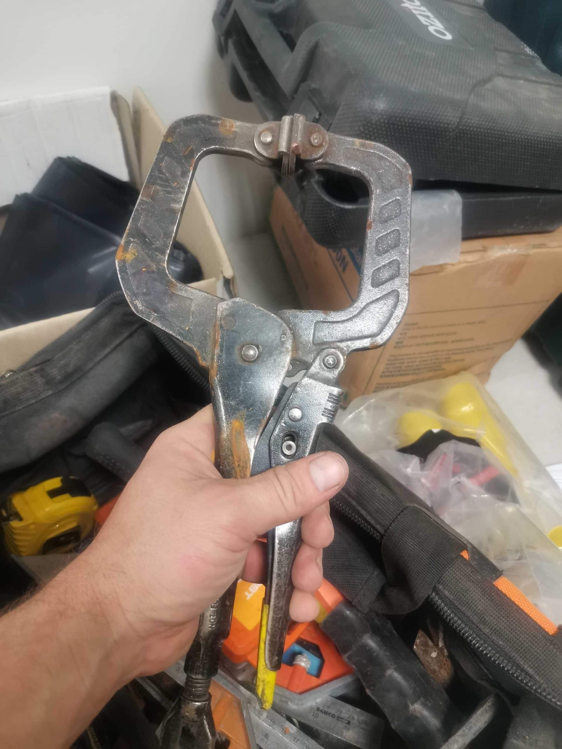 Holding my c-clamp vise grip
