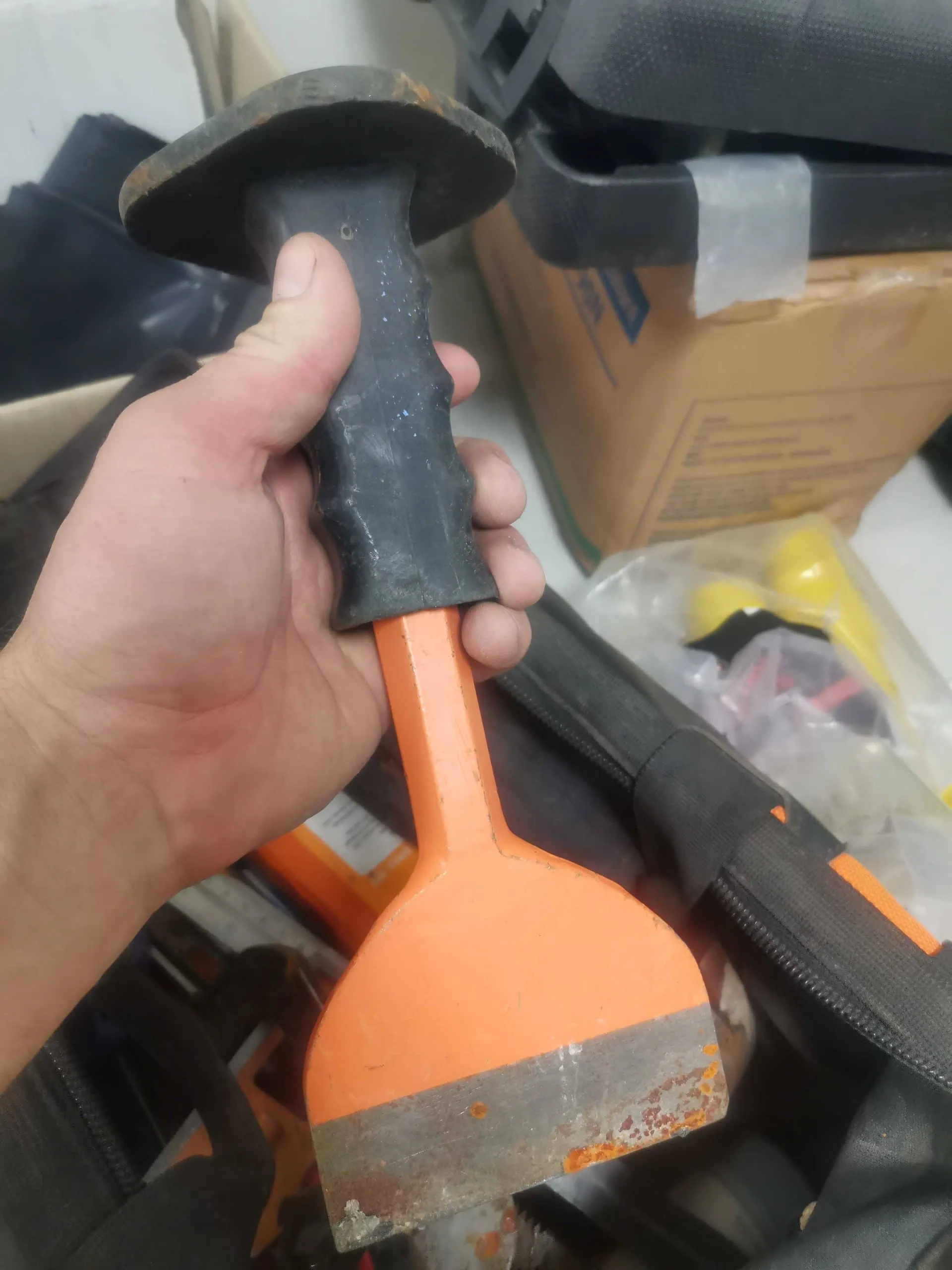 Holding my own concrete chisel