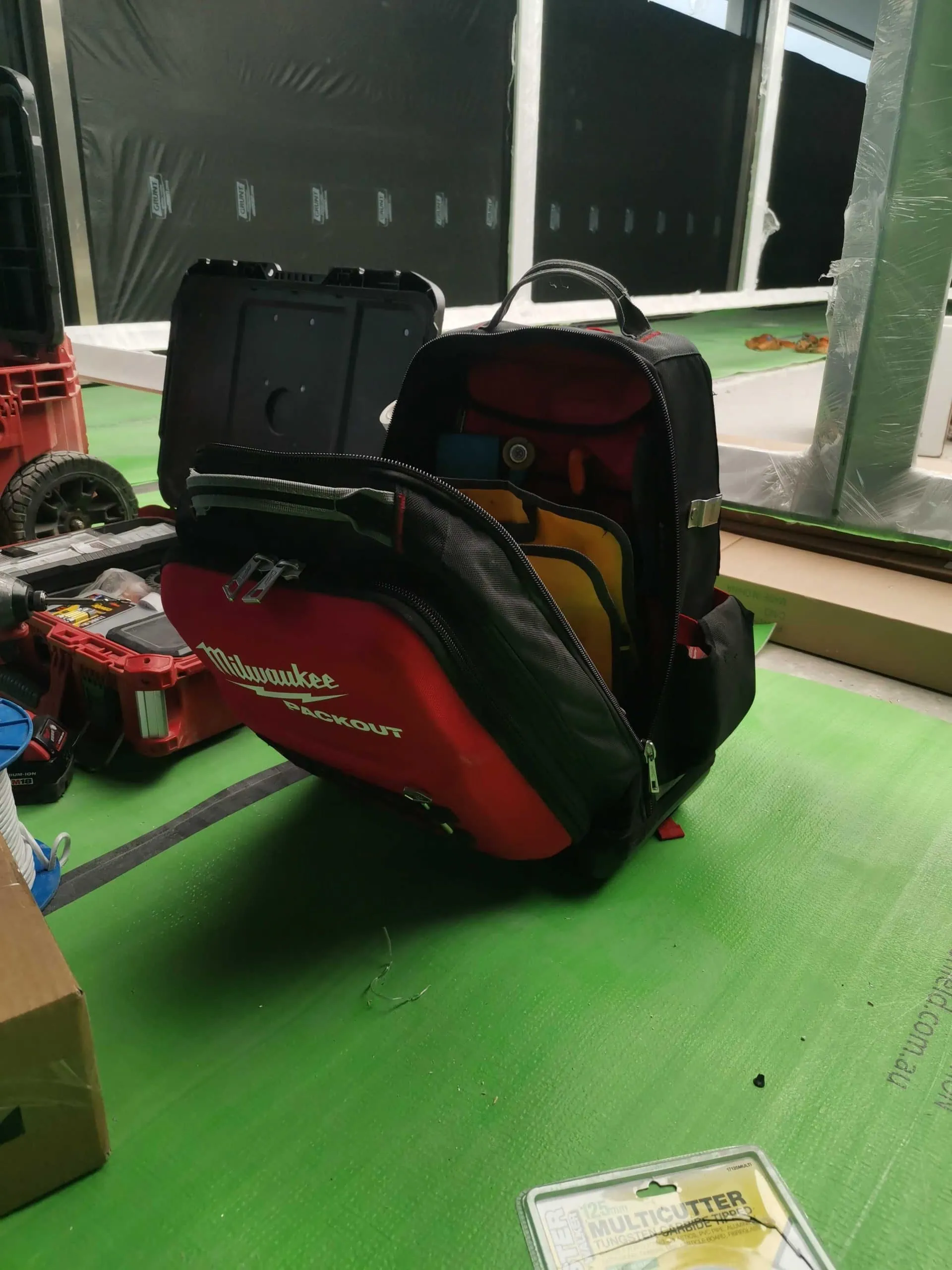 Inside Milwaukee backpack